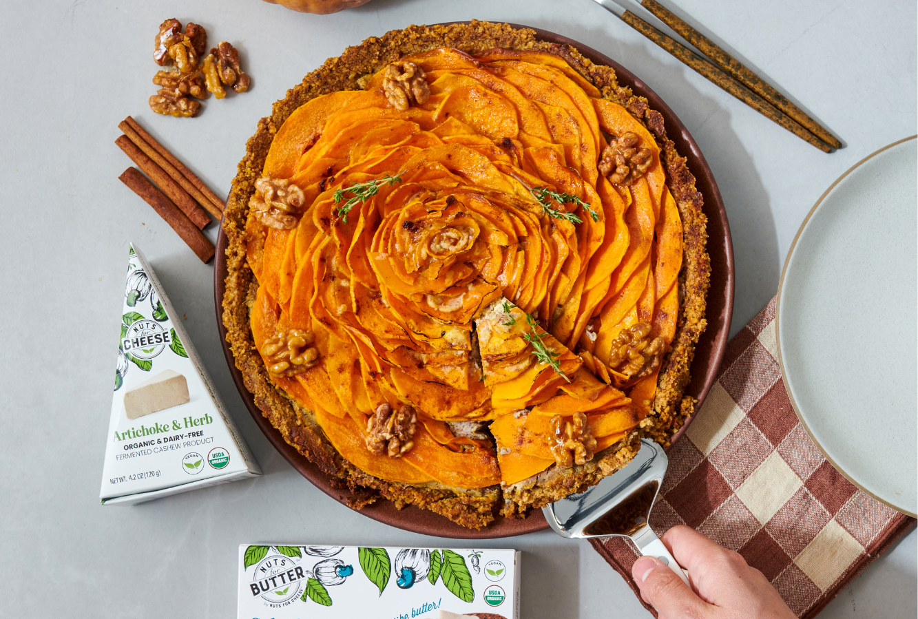 Butternut Squash and Walnut Tart