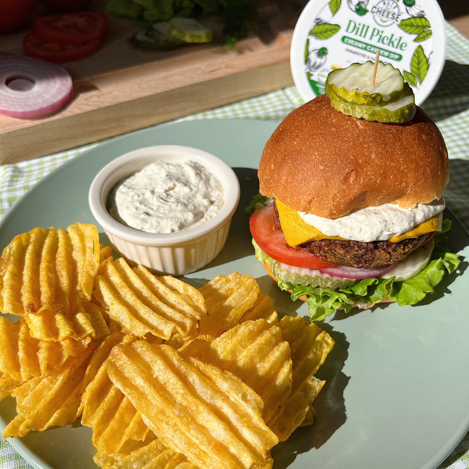 Trempette crémeuse à l'aneth et aux noix de cajou