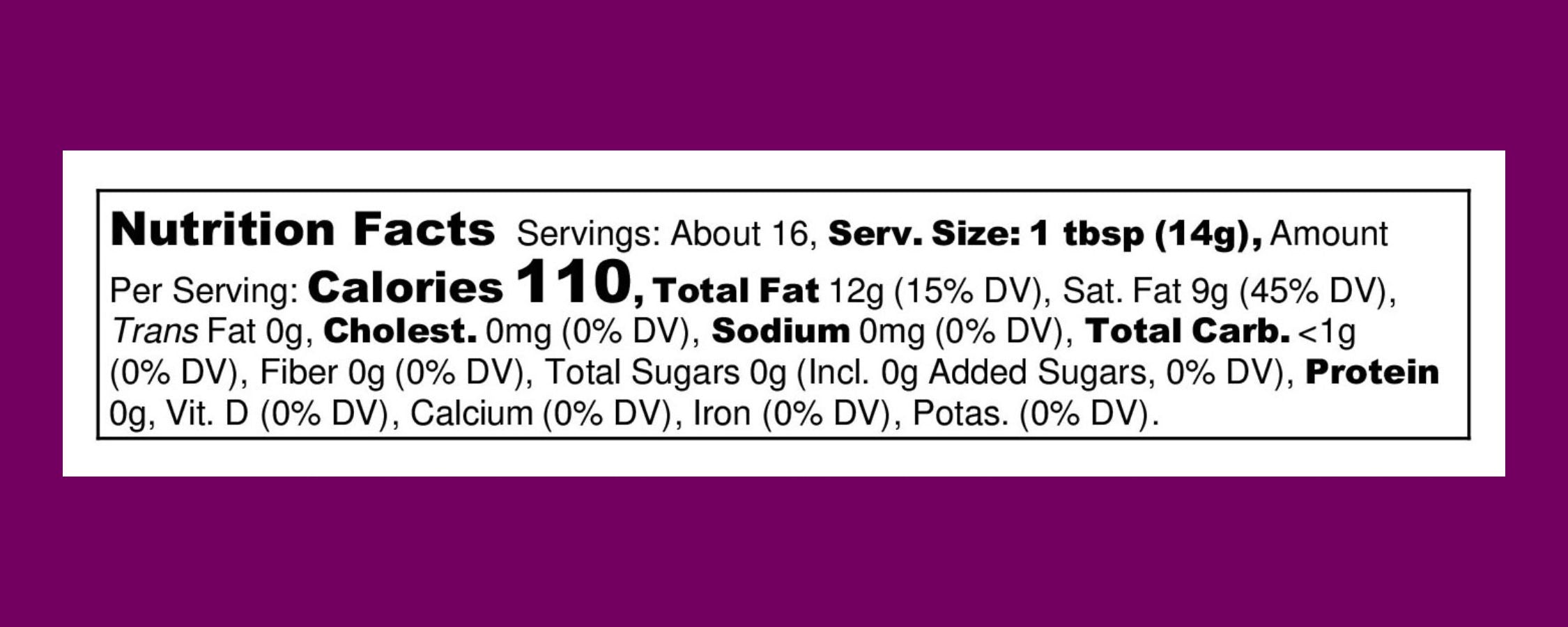 Unsalted Original Cashew Vegan Butter Nutrition Facts Purple Background