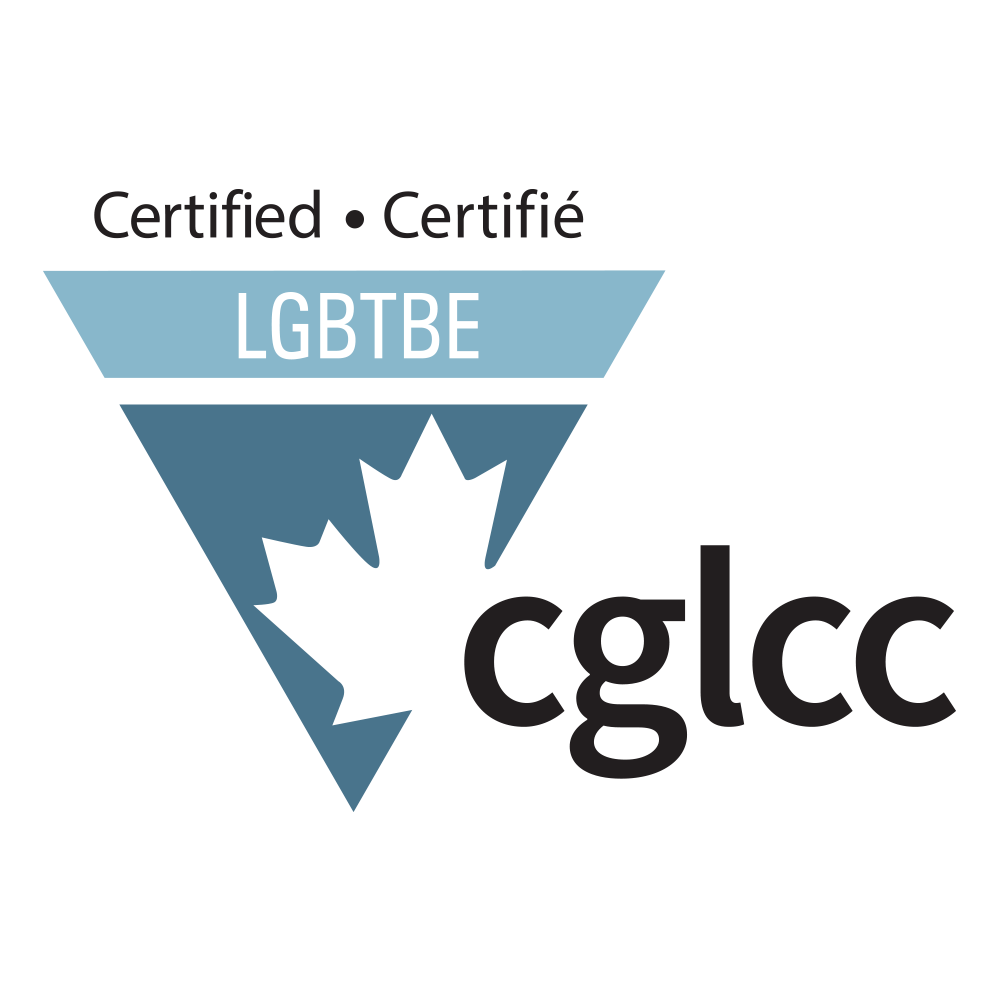 Certified LGBTBE | CGLCC in blue logo