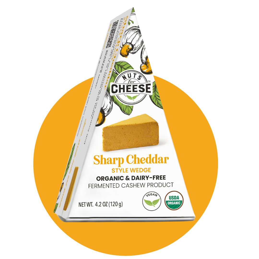 Sharp Cheddar Dairy-Free Cheese | Nuts For Cheese™