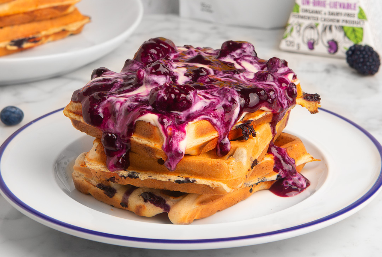 Brie & Berry Protein Waffles