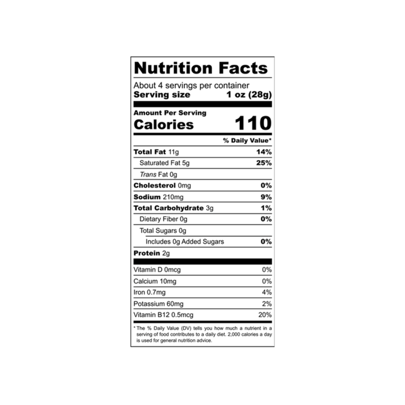 a close-up of a nutrition label