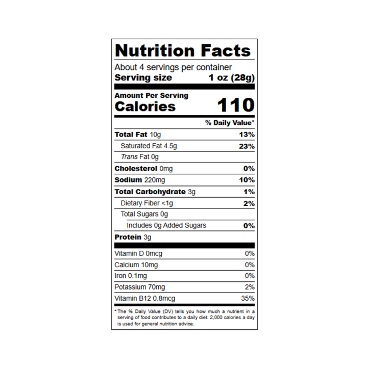 a close up of a nutrition label