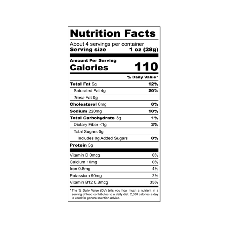 a close-up of a nutrition label
