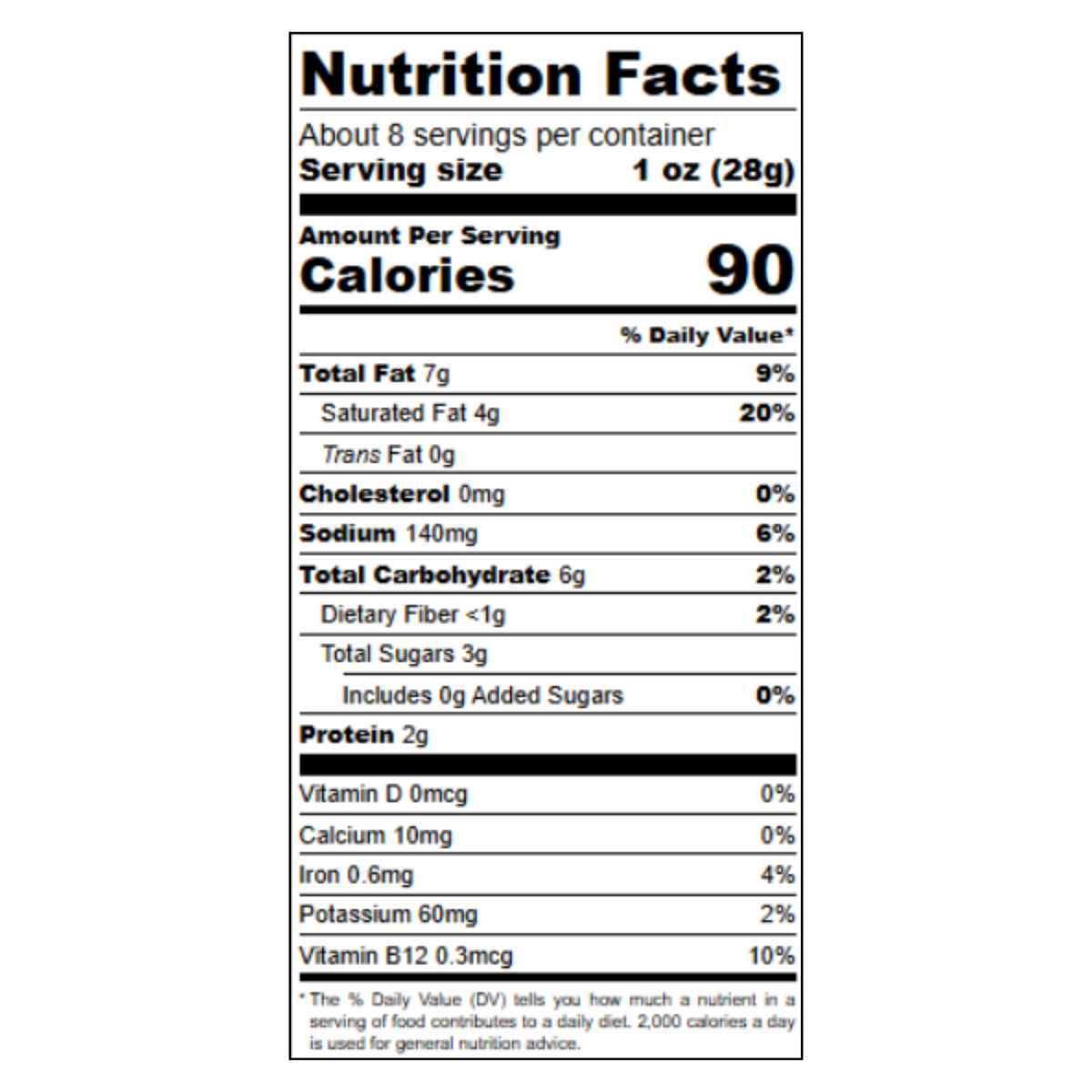 Cinnamon Date Swirl Nutrition Facts