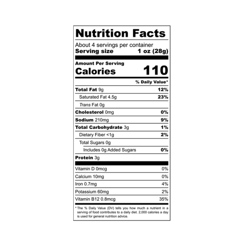 a close-up of a nutrition label