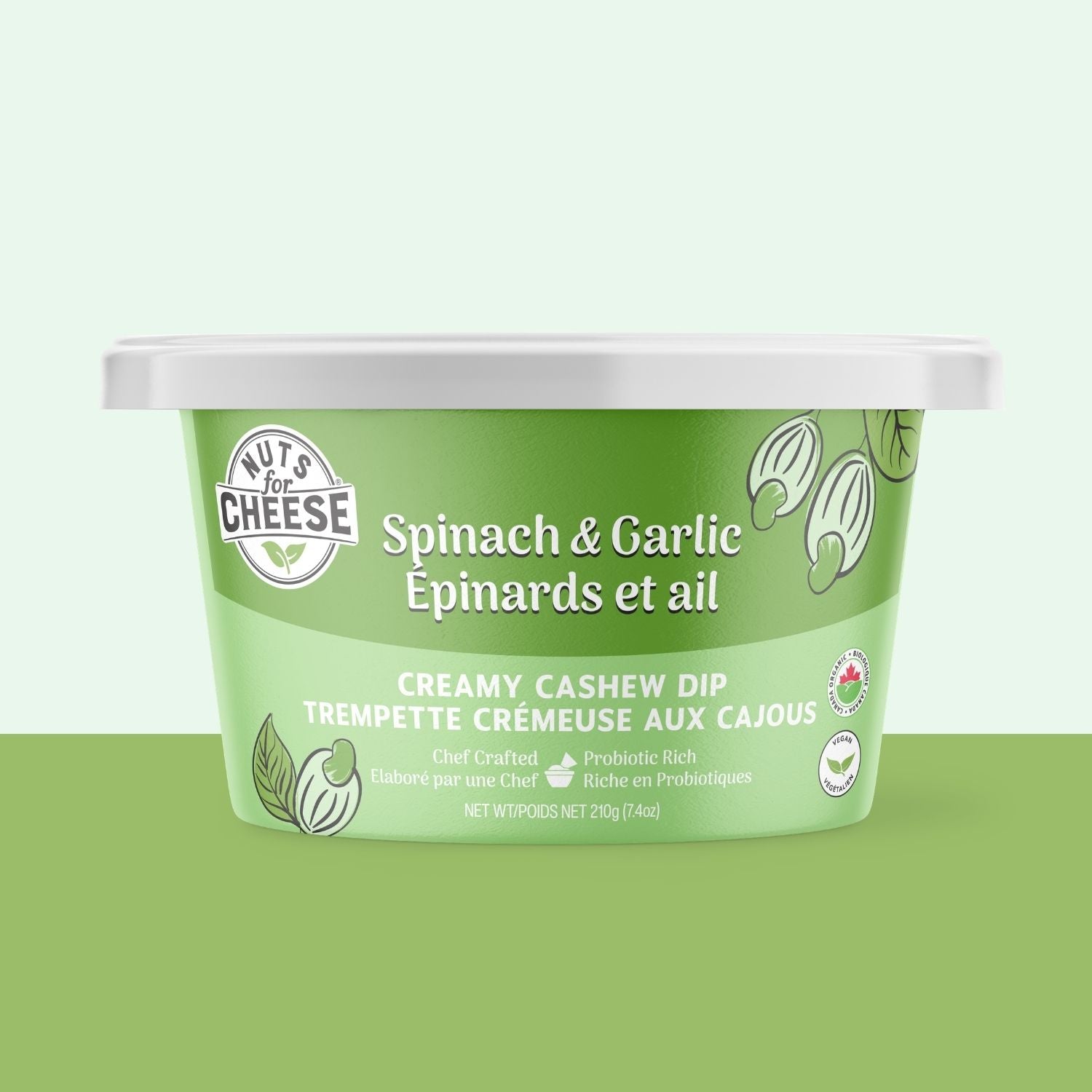 Spinach & Garlic Creamy Cashew Dip