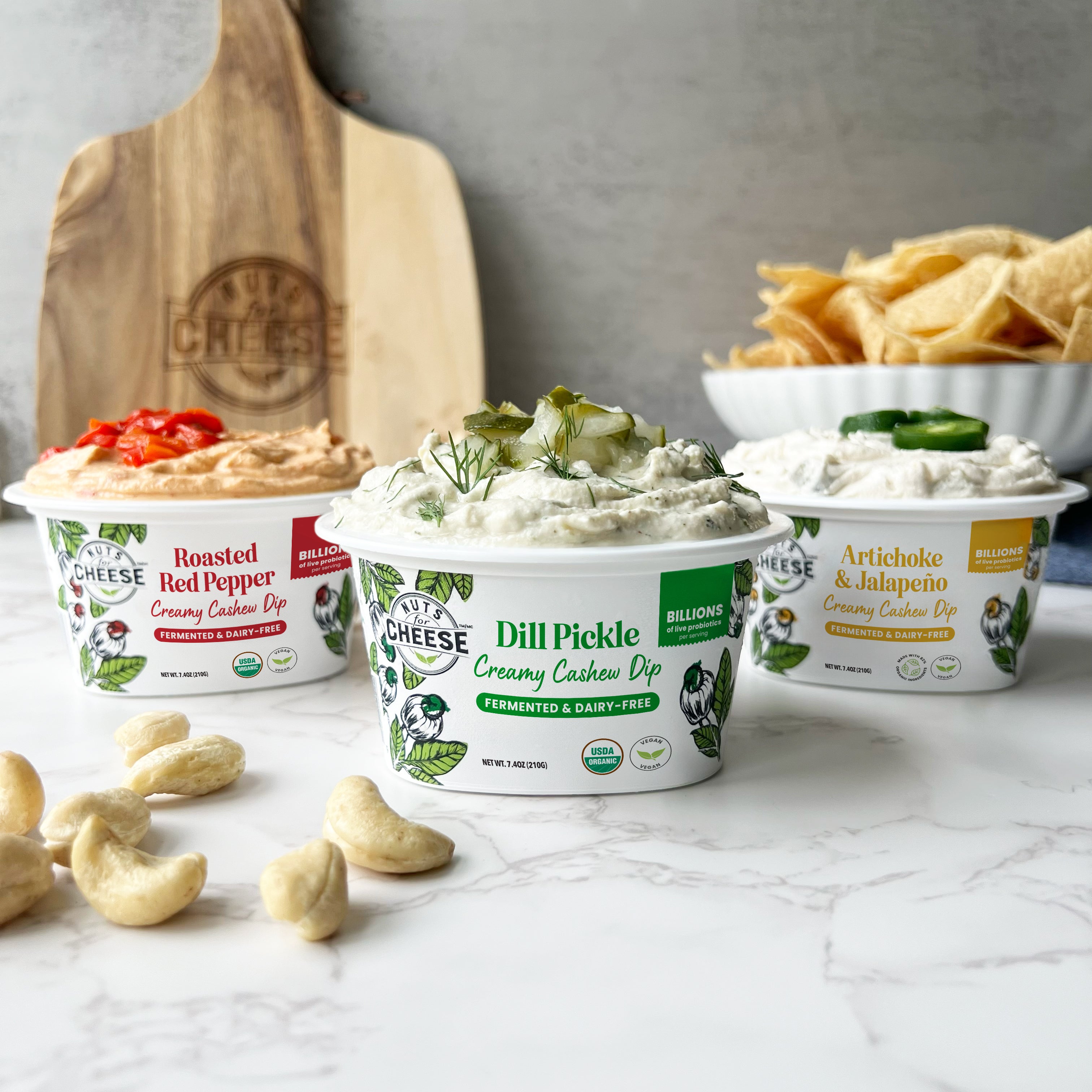 Creamy Cashew Dip Trio