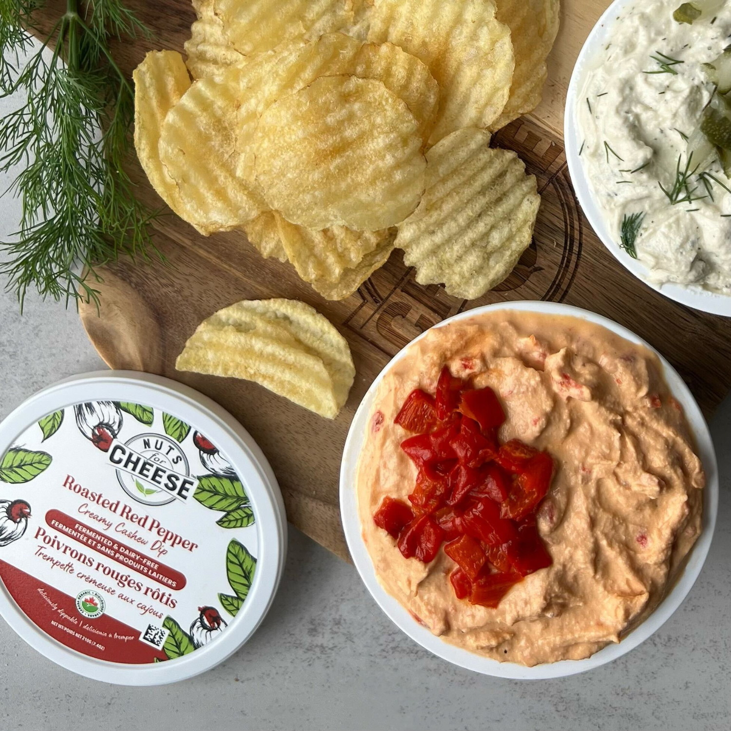 Roasted Red Pepper Creamy Cashew Dip