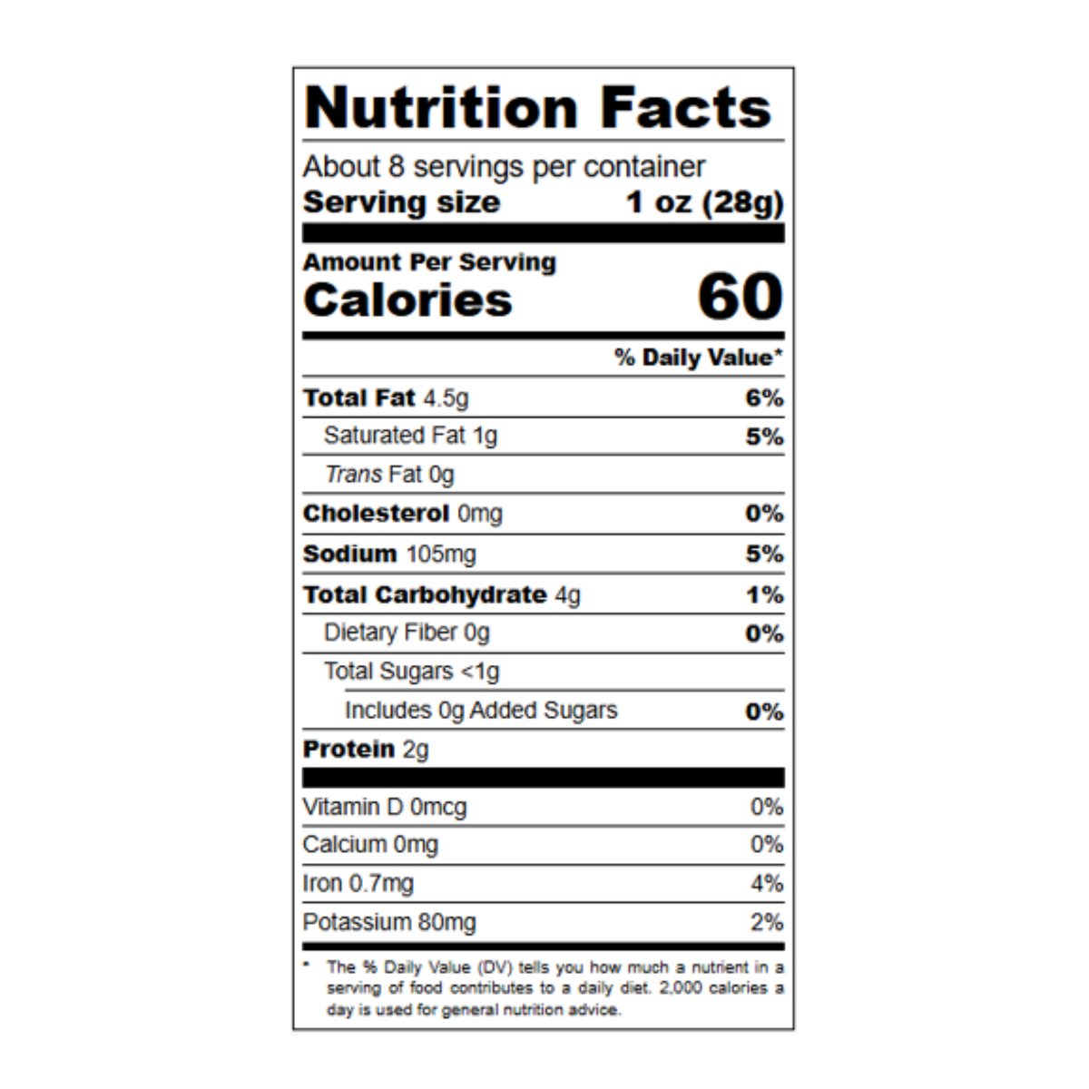 Queso Dip Nutrition Facts