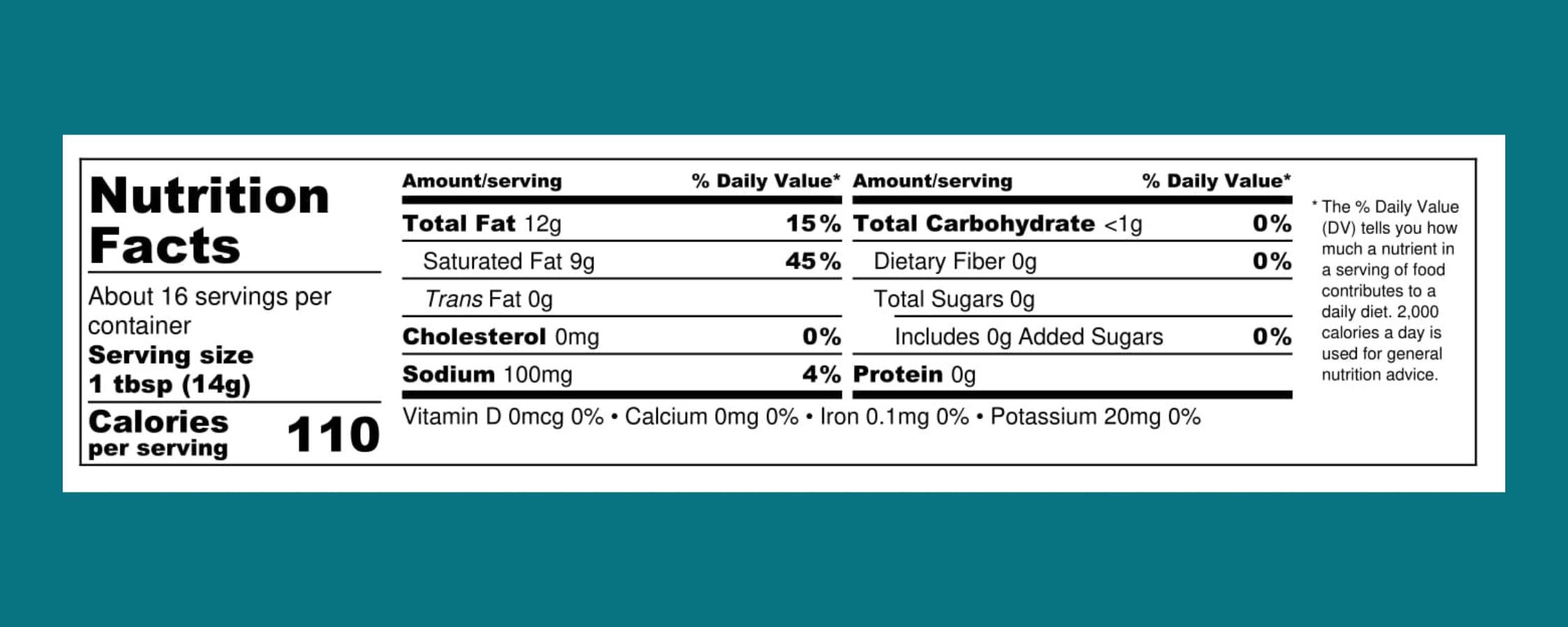 Salted Original Cashew Vegan Butter Nutrition Facts Turquoise Background