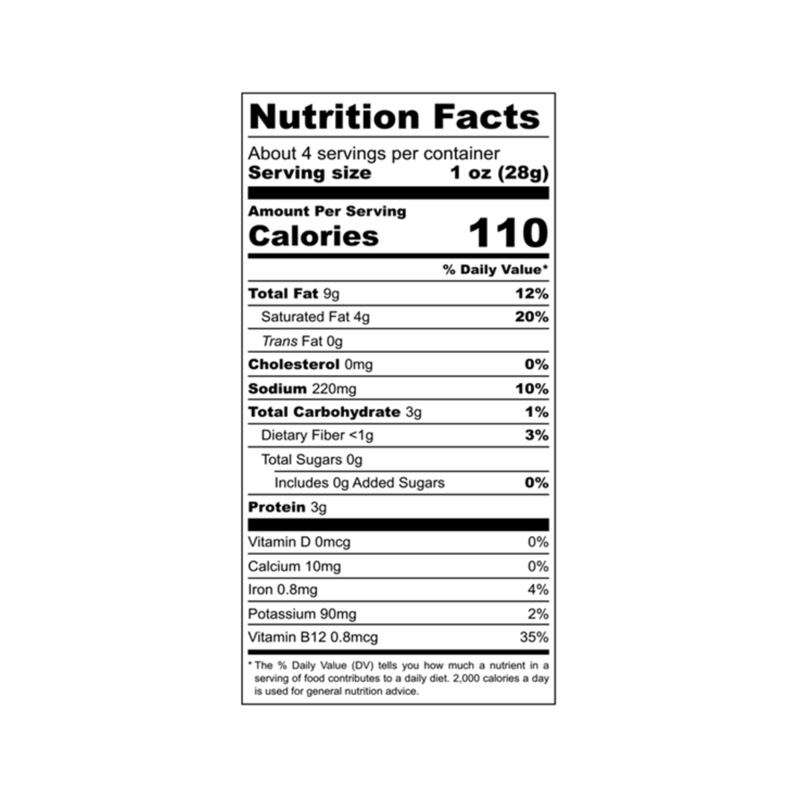 a close-up of a nutrition label