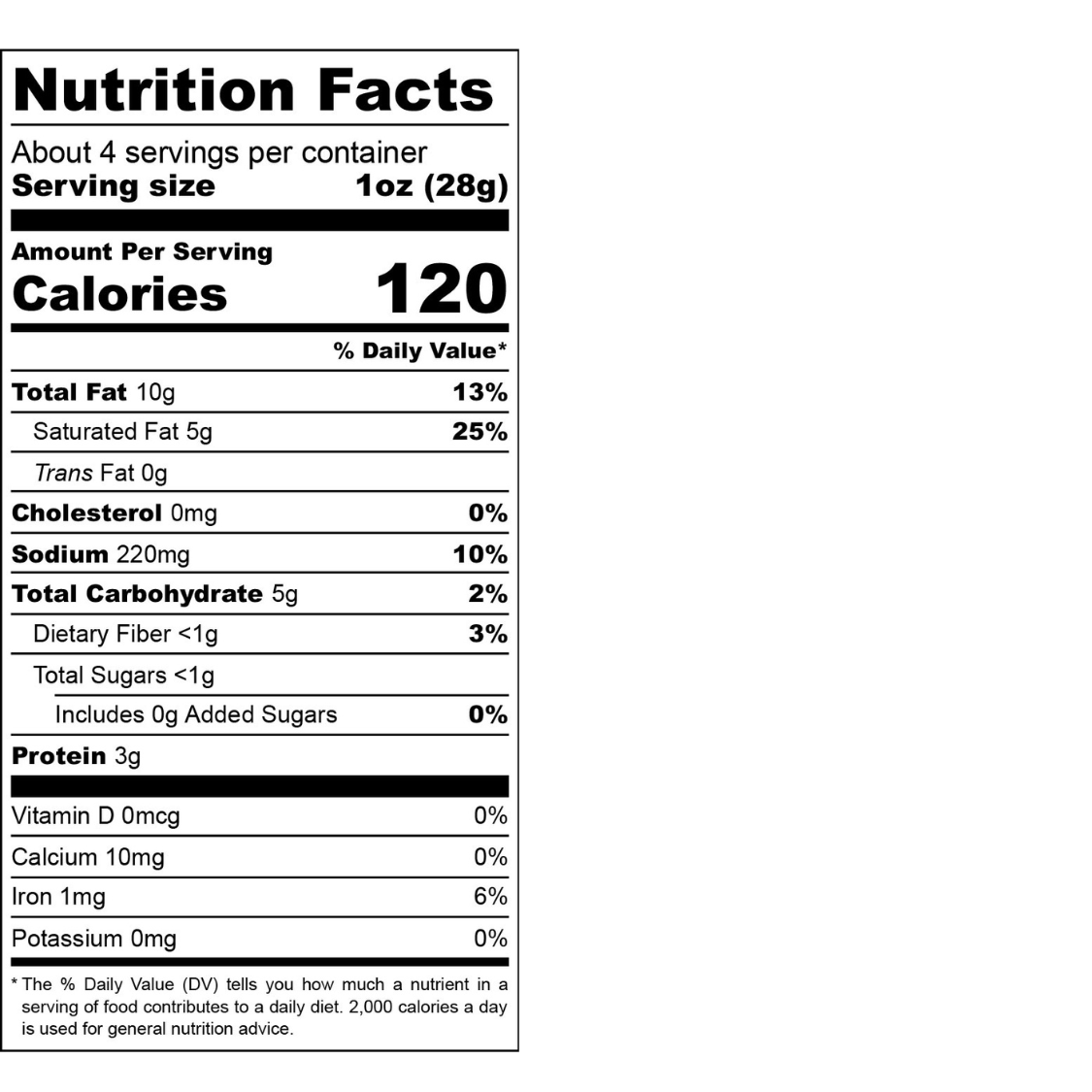 Nuts For Cheese Smoky Gouda nutrition facts