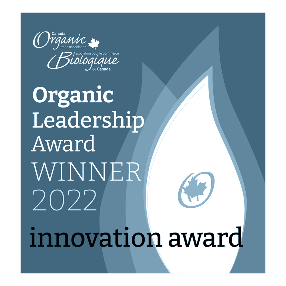 Canada's Organic trade association | Organic leadership award winner 2022 | Innovation Award